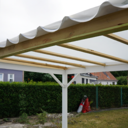 Installation de pergola en PVC Arnouville